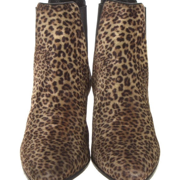 Saint Laurent Cheetah Leopard Animal Print Pointed Toe Ankle Boots size 37.5 7.5 - Picture 4 of 6